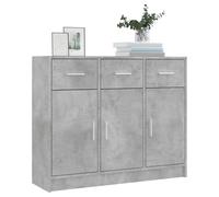 Tomostar Buffet Cuisine, Buffet Bas Meuble de Rangement Salon Gris béton 91x28x75 cm Bois d'ingénierie