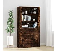 Tomostar Buffet Cuisine, Placard de Cuisine Meuble de Rangement Salon Chêne fumé Bois d'ingénierie