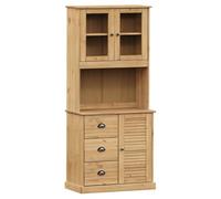 Tomostar Buffet Haut Cuisine, Buffet de Cuisine Meuble de Rangement Armoire Vaisselier Vigo 78x40x175 cm Bois Massif de pin