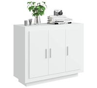 Tomostar Buffet, Meuble de Rangement Armoire de Cuisine Blanc 92x35x75 cm Bois d’ingénierie