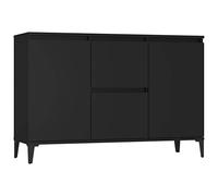 Tomostar Buffet, Meuble de Rangement Armoire de Cuisine Noir 102x35x70 cm Bois d’ingénierie