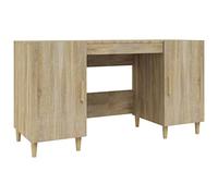 Tomostar Bureau d'ordinateur, Table Informatique Table d’étude Chêne Sonoma 140x50x75 cm Bois d'ingénierie