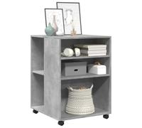 Tomostar Caisson Bureau Mobile, Meuble Rangement Bureau sur roulettes Armoire à roulettes Gris béton 55x60x78 cm Bois d'ingénierie