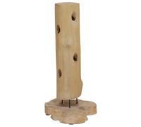 Tomostar Casier à Vin en Bois, Casier à Bouteilles Étagère à Vin Porte-Bouteilles pour 8 Bouteilles 40x30x80 cm Teck Massif