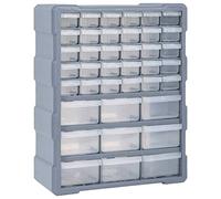 Tomostar Casier à Vis Plastique, Boîte à Outils Armoire à Outils Casier de Rangement Organisateur Multi-tiroirs avec 39 tiroirs 38x16x47 cm