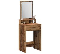 Tomostar Coiffeuse avec Miroir, Table de Maquillage Meuble Chambre avec tiroir Bois Ancien 50 x 41 x 140 cm