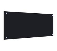 Tomostar Crédence de Cuisine en Verre, Fond de Hotte Protection Contre éclaboussures Dosseret de Cuisine Noir 90x40 cm Verre trempé