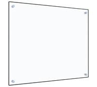 Crédence Cuisine En Verre Trempé 100x50 Cm - Épaisseur 4 Mm - Design Avion Dans Les Nuages Bleu