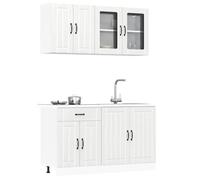 Tomostar Cuisine Complète 140 cm sans Plan de Travail, Mueble de Cuisine Complete Ensemble d'armoires de Cuisine 4 pcs Kalmar Bois d'ingénierie