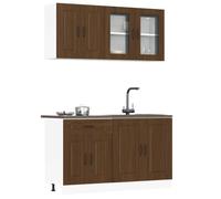 Tomostar Cuisine Complète 140 cm sans Plan de Travail, Mueble de Cuisine Complete Ensemble d'armoires de Cuisine 4 pcs Kalmar Bois d'ingénierie