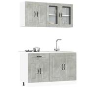 Tomostar Cuisine Complète 140 cm sans Plan de Travail, Mueble de Cuisine Complete Ensemble d'armoires de Cuisine 4 pcs Kalmar Bois d'ingénierie