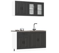 Tomostar Cuisine Complète 140 cm sans Plan de Travail, Mueble de Cuisine Complete Ensemble d'armoires de Cuisine 4 pcs Kalmar Bois d'ingénierie
