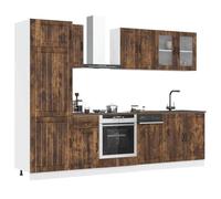 Tomostar Cuisine Complète 285 cm sans Plan de Travail, Mueble de Cuisine Complete Ensemble d'armoires de Cuisine 8 pcs Kalmar Bois d'ingénierie