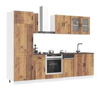 Tomostar Cuisine Complète 285 cm sans Plan de Travail, Mueble de Cuisine Complete Ensemble d'armoires de Cuisine 8 pcs Kalmar Bois d'ingénierie