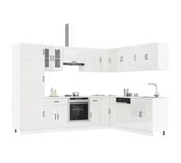Tomostar Cuisine Complète d'angle sans Plan de Travail, Mueble de Cuisine Complete Ensemble d'armoires de Cuisine 14 pcs Kalmar Bois d'ingénierie