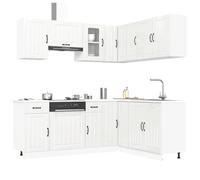Tomostar Cuisine Complète d'angle sans Plan de Travail, Mueble de Cuisine Complete Ensemble d'armoires de Cuisine 11 pcs Kalmar Bois d'ingénierie