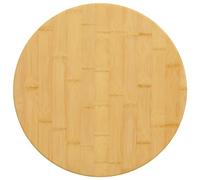 Tomostar Dessus de Table, Plateau de Table à Manger Remplacement Ø50x2,5 cm Bambou