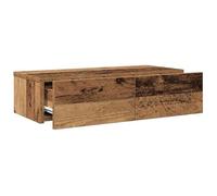 Tomostar Étagère Murale avec Tiroir, Étagère Flottante Meuble de Rangement Mur Vieux Bois 60x26,5x15 cm Bois d'ingénierie