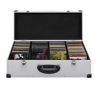 Tomostar Étui de CD, Étui de Rangement Range Boîtier Coffret pour 80 CD Aluminium ABS Argenté