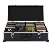 Tomostar Étui de CD, Étui de Rangement Range Boîtier Coffret pour 80 CD Aluminium ABS Noir