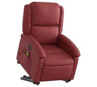 Tomostar Fauteuil Releveur Électrique, Fauteuil Relax de Massage Inclinable Chaise de Relaxation Rouge Bordeaux