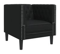 Tomostar Fauteuil Salon Chesterfield, Fauteuil Relax Salon Chaise de Chambre Noir Similicuir