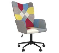 Tomostar Fauteuil Scandinave Patchwork, Fauteuil de Salon Chaise Coiffeuse Patchwork Tissu