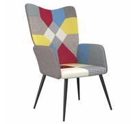 Tomostar Fauteuil Scandinave Patchwork, Fauteuil de Salon Chaise Coiffeuse Patchwork Tissu