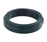 Tomostar Fil de Fer Plastifié, Fil d'attache Métal pour Jardin Vert 25 m PVC