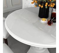 Tomostar Film de Protection de Table, Nappe de Protection Ronde Imperméable Protecteur de Table Transparent Ø 70 cm 2 mm PVC