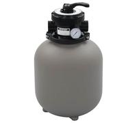 Tomostar Filtre à Sable, Cuve de Filtration Piscine avec vanne 4 Positions Gris 350 mm