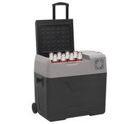 Tomostar Glacière Électrique, Glacière à Compression Mini Réfrigérateur de Voiture Camping avec roue et poignée noir et gris 40 L polypropylène
