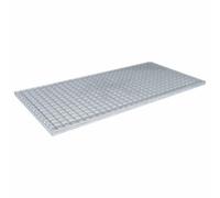 Tomostar Grille de Drainage, Grille Caniveau Extérieur Couvercle de Drainage Grilles Caillebotis Acier Galvanisé Argent 100x50x2 cm