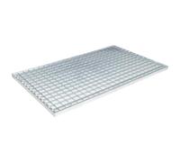 Tomostar Grille de Drainage, Grille Caniveau Extérieur Couvercle de Drainage Grilles Caillebotis Acier Galvanisé Argent 80x50x2 cm