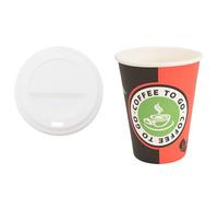 Tomostar Lot de 1000 Gobelets Carton Jetables avec Couvercles, Gobelets à Café en Papier Verres à Boisson Chaude et Froide 1000 pcs 4oz 100ml