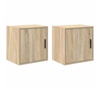 Tomostar Lot de 2 Armoire Murale de Rangement Garage, Armoire à Outils Suspendue Atelier Garage 2 pcs chêne Sonoma 40x30x41 cm Bois d'ingénierie