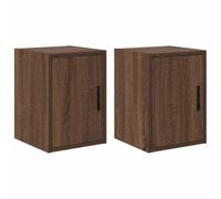 Tomostar Lot de 2 Armoire Murale de Rangement Garage, Armoire à Outils Suspendue Atelier Garage 2 pcs chêne Marron 30x30x41 cm Bois d'ingénierie