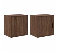 Tomostar Lot de 2 Armoire Murale de Rangement Garage, Armoire à Outils Suspendue Atelier Garage 2 pcs chêne Marron 40x30x41 cm Bois d'ingénierie