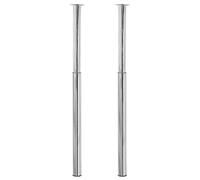 Tomostar Lot de 2 Pieds de Meuble Réglable, Pied de Table Pied de Support Métal télescopique 2 pcs Chrome 710 mm - 1100 mm