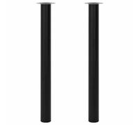 Tomostar Lot de 2 Pieds de Meuble Réglable, Pied de Table Pied de Support Métal télescopique 2 pcs Noir 710 mm - 1100 mm