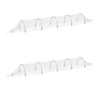 Tomostar Lot de 2 Tunnel de Forçage Accordéon, Tunnel de Croissance Accordéon Serre de Jardin de Sol en Filet 2 pcs 1,5x5 m Fibre de Verre et PP