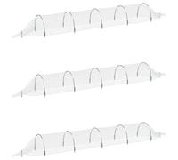 Tomostar Lot de 3 Tunnel de Forçage Accordéon, Tunnel de Croissance Accordéon Serre de Jardin de Sol en Filet 3 pcs 1,5x5 m Fibre de Verre et PP