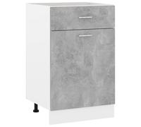 Tomostar Meuble Bas de Cuisine, Armoire de Cuisine Armoire de Plancher à tiroir Lyon Gris béton 50x46x81,5 cm