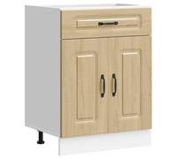 Tomostar Meuble Bas de Cuisine, Armoire de Cuisine Kalmar chêne Sonoma Bois d'ingénierie 60x46x81,5 cm