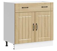 Tomostar Meuble Bas de Cuisine, Armoire de Cuisine Lucca chêne Sonoma Bois ingénierie 80x46x81,5 cm