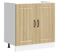 Tomostar Meuble Cuisine sous-évier, Meuble Bas pour évier Armoire de Cuisine Lucca chêne Sonoma Bois d'ingénierie 80 x 46 x 81,5 cm