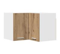 Tomostar Meuble d'angle Haut de Cuisine, Armoire Suspendue Chêne Artisan et Blanc 57x57x40 cm