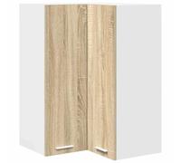 Tomostar Meuble d'angle Haut de Cuisine, Armoire Suspendue Chêne Sonoma et Blanc 57x57x80 cm
