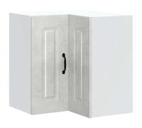 Tomostar Meuble d'angle Haut de Cuisine, Armoire Suspendue Cuisine Armoire Murale d'angle Kalmar Gris béton 57 x 57 x 60 cm