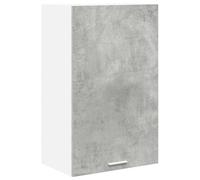 Tomostar Meuble Haut de Cuisine, Armoire Suspendue Armoire Murale Cuisine Gris béton et Blanc 50x31x80 cm